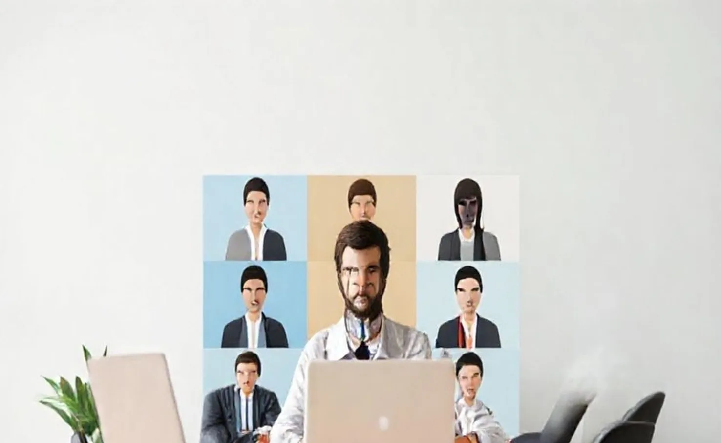 Professional online business meeting